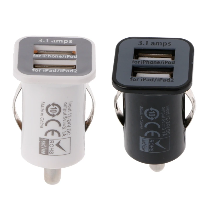 Car-styling 2 Colors Auto High Quantity Dual USB Adapter Socket Car Cigarette dropshipping