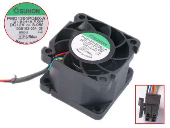 

SUNON PMD1204PQBX-A (2).B2448.F.GN DC 12V 8.0A 40X40X28mm Server Cooling Fan