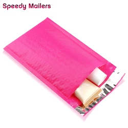 Speedy Mailers 10pcs/4x7-Inch/120*180mm Poly Bubble Mailer Pink Self Seal Padded Envelopes/Mailing Bags/Colorful Mailers