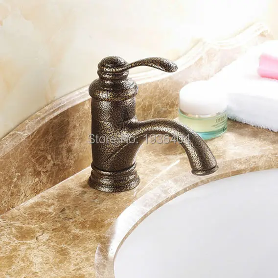 

Basin Faucet Antique Roman Brass Finished Bathroom Basin Mixer Taps RB1017