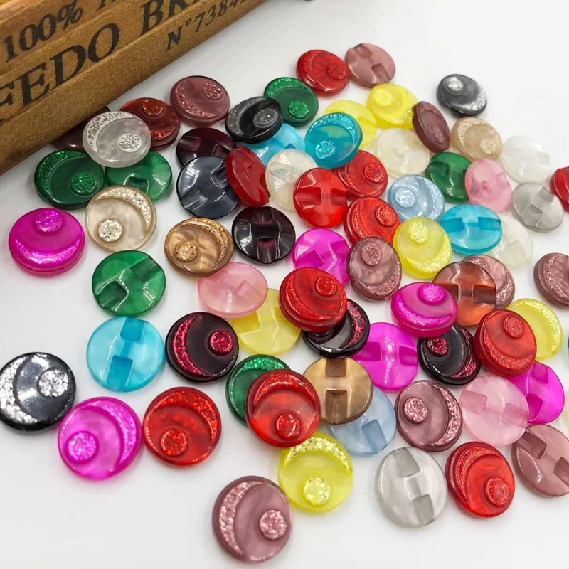 15MM 50PCS/Package New Pearl Resin Buttons Shank Mix Colors DIY Notions Garment Clothing Sewing Accessories PT189