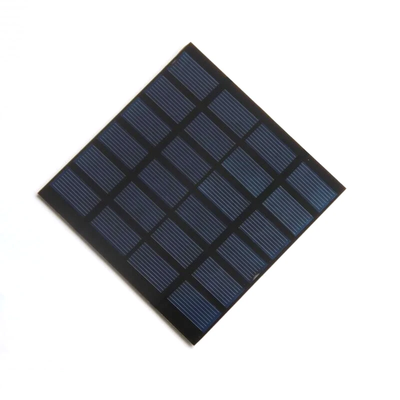 BUHESHUI 1.5W 6V Mini Solar Cell Polycrystalline PET Solar Panels Square Solar Plate 110*110MM for Garden Light DIY Toys100PCS