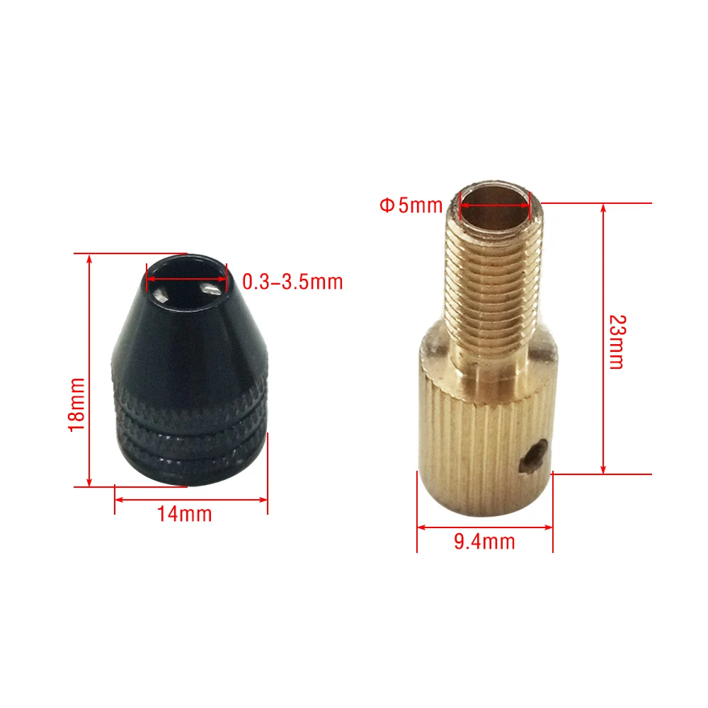 Mini Universal Micro Drill Chuck Set Cartridge 0.3-3.5mm Drill Bit Set Adapter For Hand Drill/electric drill Tools 2mm-5mm