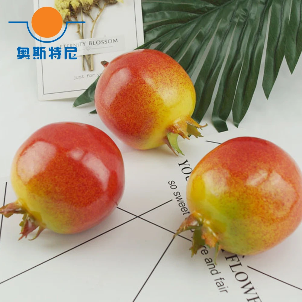 8pcs High imitation fake artificial pomegranate Fruit&artificial pomegranate plastic fake simulated pomegranate fruit model