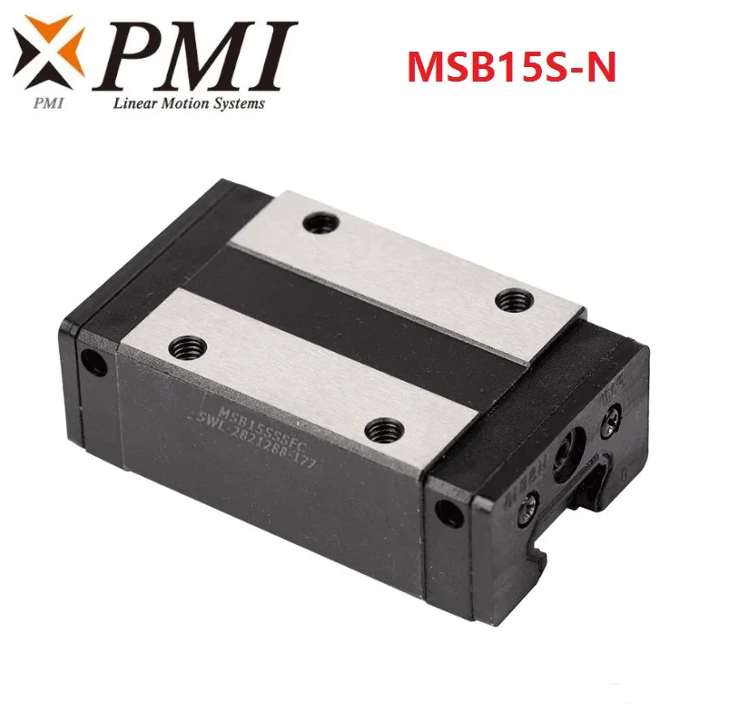 

4pcs Original Taiwan PMI MSB15S-N MSB15SSSFC N linear guideway slide block Carriage for for CO2 Laser Engraving Cutting Machine