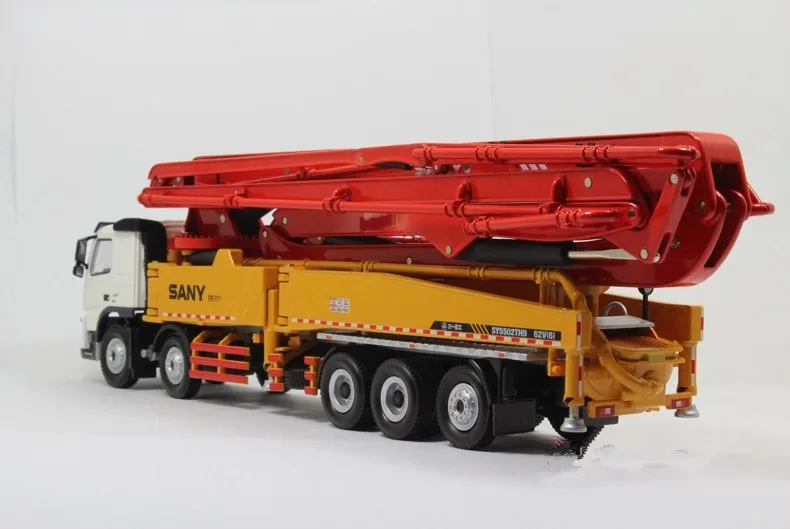 Collectible Alloy Model Toy Gift 1:50 Scale SANY 62m Concrete Pump Truck Vehicles Engineering Machinery DieCast Toy Model