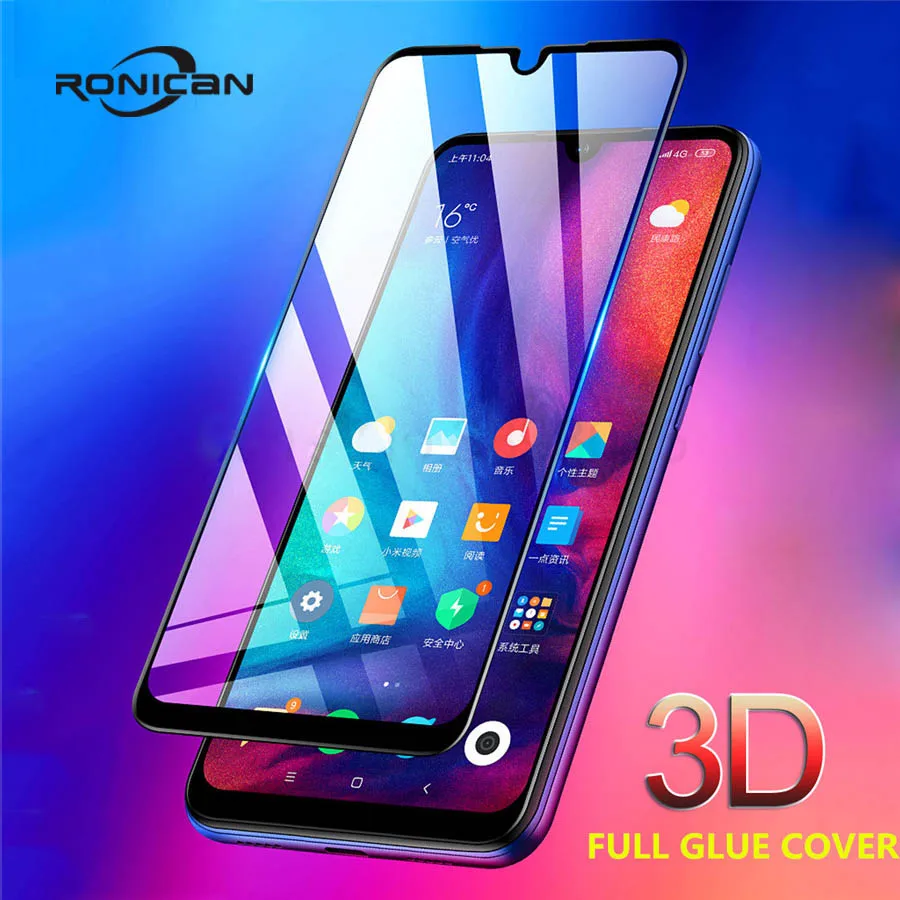 9H 3D Glass For Xiaomi Redmi Note 8 Pro 7 9 8T Tempered Glass film For Redmi 9 9A 9C 8 8A 7 7A Full Glue Cover Screen Protective