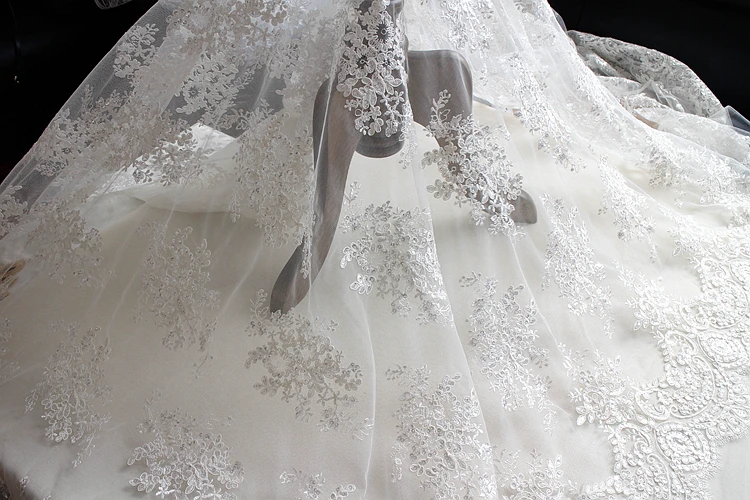 Wedding Dress Lace Decoration Fabric, Sequins, Handmade DIY Material, Embroidery Accessories, Black  White, RS1229