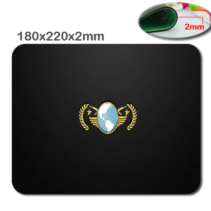 

Top Sale CS GO The Global Elite Rank Logo Mousepad Desktop PC Computer Gaming Mouse Pad DIY Printing Pattern Rubber Optical Mats