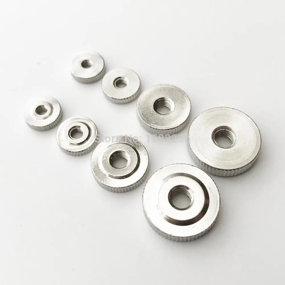 5-50pcs Silver Steel Adjust Leveling Knurled Thumb Nut 3D Printer Spring Loaded Heated Bed Curtain Wall Tighten Thumbnut DIY A