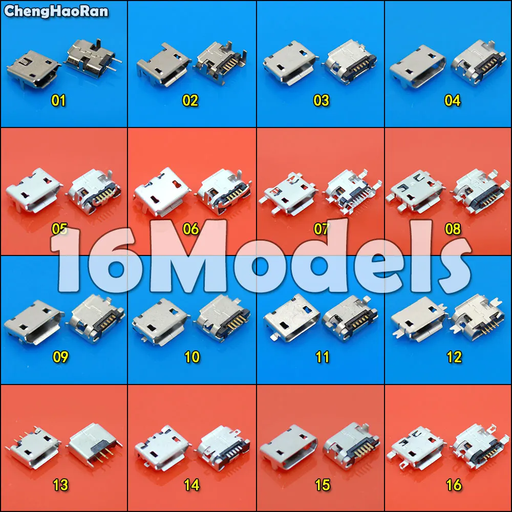 ChengHaoRan Micro Usb Jack Socket ชาร์จพอร์ต5pin 7pin สำหรับ Samsung HTC Lenovo Huawei ZTE...mobi Le โทรศัพท์แท็บเล็ต Pc