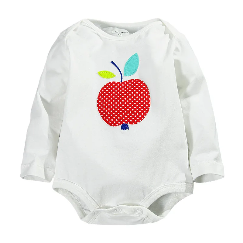 2024 Apple Baby Girls Bodysuits 100% Cotton Long Sleeve Baby Girl Clothes bebe jumpsuit body Newborn Shirts infant-clothing