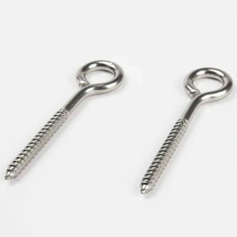 2pcs 95mm Big Eye Screw Bolt Hook 304 Stainless Steel Screw Eye DIY Rope Accessories Wood Screws Jewellery Accessories