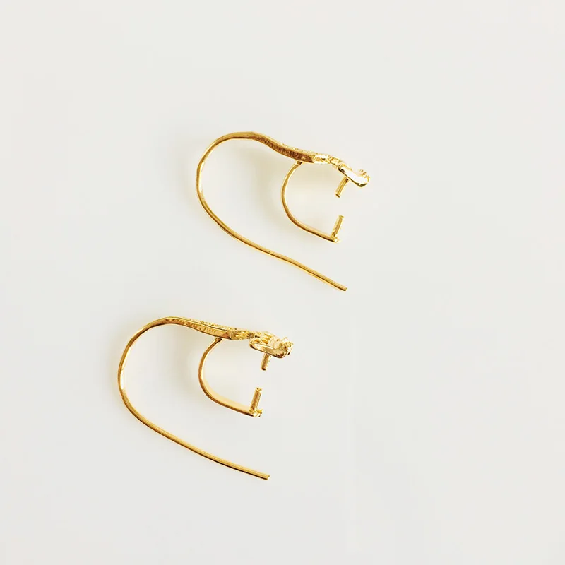 wholesale 5 pairs/lot golden gold color earring French hooks jewelry making DIY for women