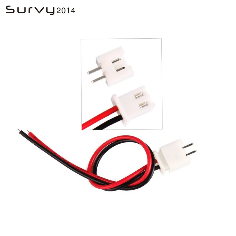 10pcs female+10pcs male XH 2.54 2 Pin Pitch Wire Cable Connector XH Plug Male & Female Battery Charging Cable