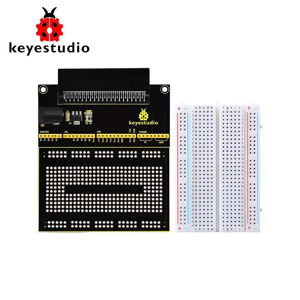 Keyestudio micro bit Prototype Shield  Breakout Board V2 With 400-point Breadboard For BBC Micro: Bit