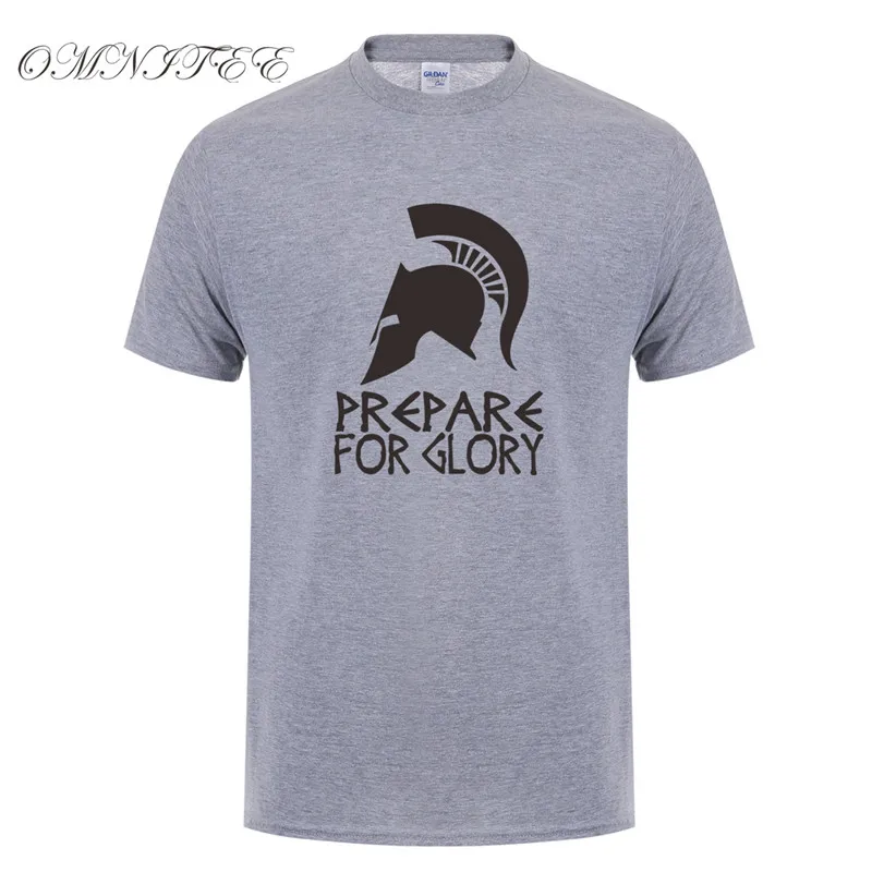 Summer Fashion Men T Shirt Sparta T-shirt Sparta Prepare For Glory T Shirts Cotton Short Sleeve Greece Men Clothing Top OT-551