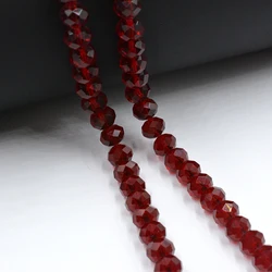 Dark Red Faceted Austrian crystal beads 4mm 140pcs High quality Round sphere Loose beads for jewelry making bracelet DIY