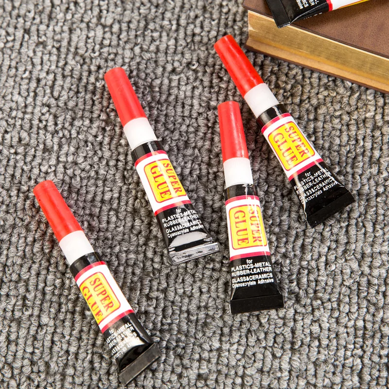 10pcs Liquid Super Glue 502 Instant Strong Bond Leather Wood Rubber Metal Glass Cyanoacrylate Adhesive Stationery Store Nail Gel