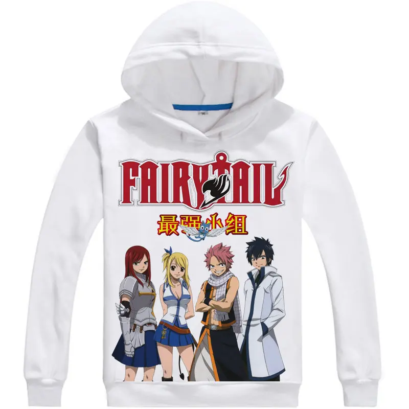 Fairy Tail Hoodie Anime Dragon Slayer Natsu Dragneel Cosplay white hoodies Cute Sweatshirts Japanese Cartoon Fans