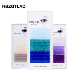 HBZGTLAD NEW C/D 0.07/0.1mm 8-15mm False Lashes Blue+Green+Purple+Gray eyelash individual Colored lashes Faux eyelash extensions