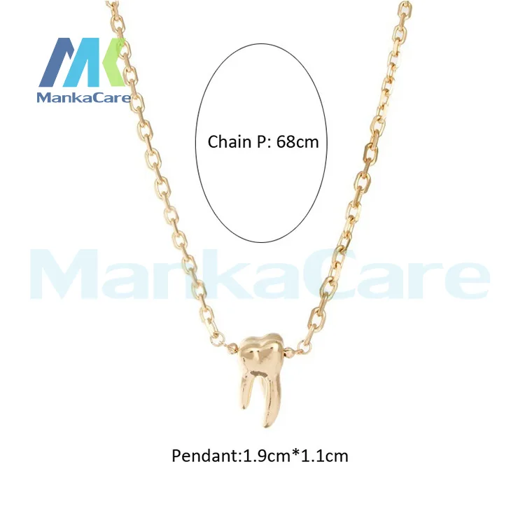 Tooth Type Personality teeth pendant necklace short paragraph clavicle chain alloy Fashion jewelry Dental Clinic gifts