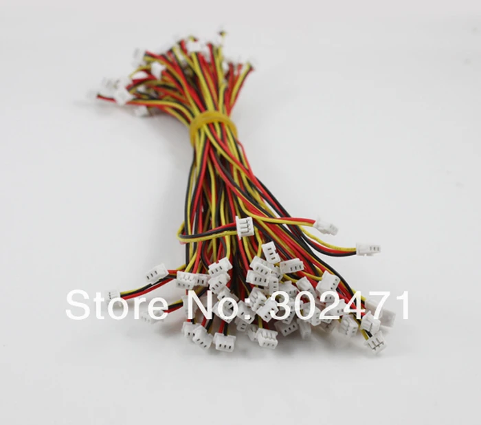 Mini. Jst 1.5mm micro t-1 3-pins 3 pins connector w/. Draad x 10 sets. 3 pin( 1.5mm- 1,5 mm) t