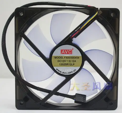 Wholesale: Authentic AVC 12CM  12025R12LP FX00000454 12V 0.12A Hydraulic High Wind Quiet CPU4 Line Temperature Controlled Fan