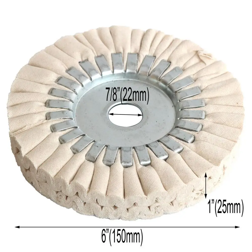 1 szt. 6 "bawełniana tarcza polerska do dróg oddechowych 150*22 mm tkanina otwarta tarcza polerska 150x14mm biała