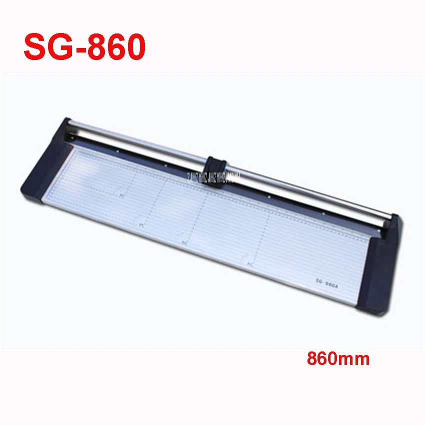 

Portable 34 Inches 860MM Manual Rotary Professional Paper PVC Cutter Trimmer SG-860 Roller Paper Trimmer 5-6 sheet