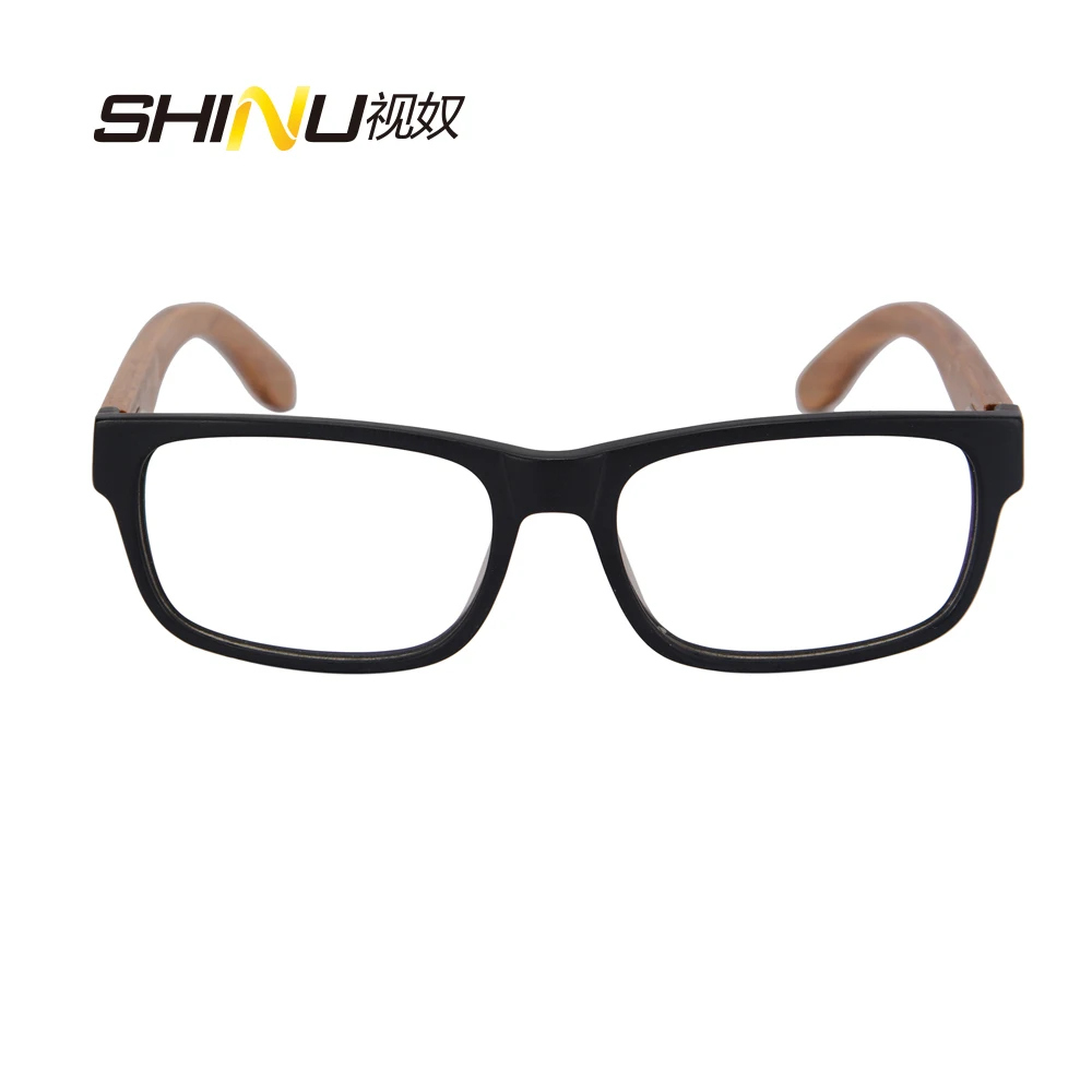 SHINU Brand New korean retro real wood handmade glasses frame men women plain glasses computer glasses oculos de grau custom