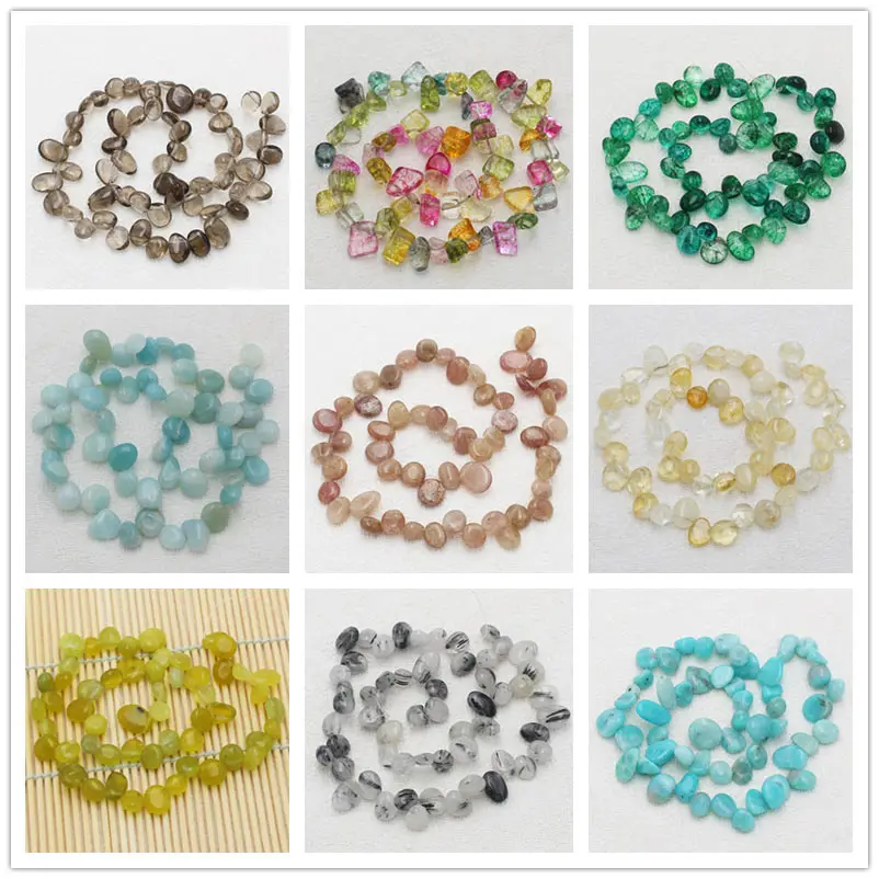 Wholesale 5-13mm Natural Stone Side Hole Freeform Loose Beads 15