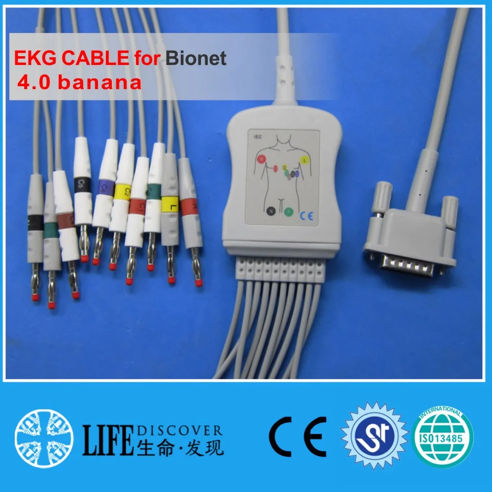 

one piece EKG Cable with 10leads for bionet cardiocare2000 10k resistance