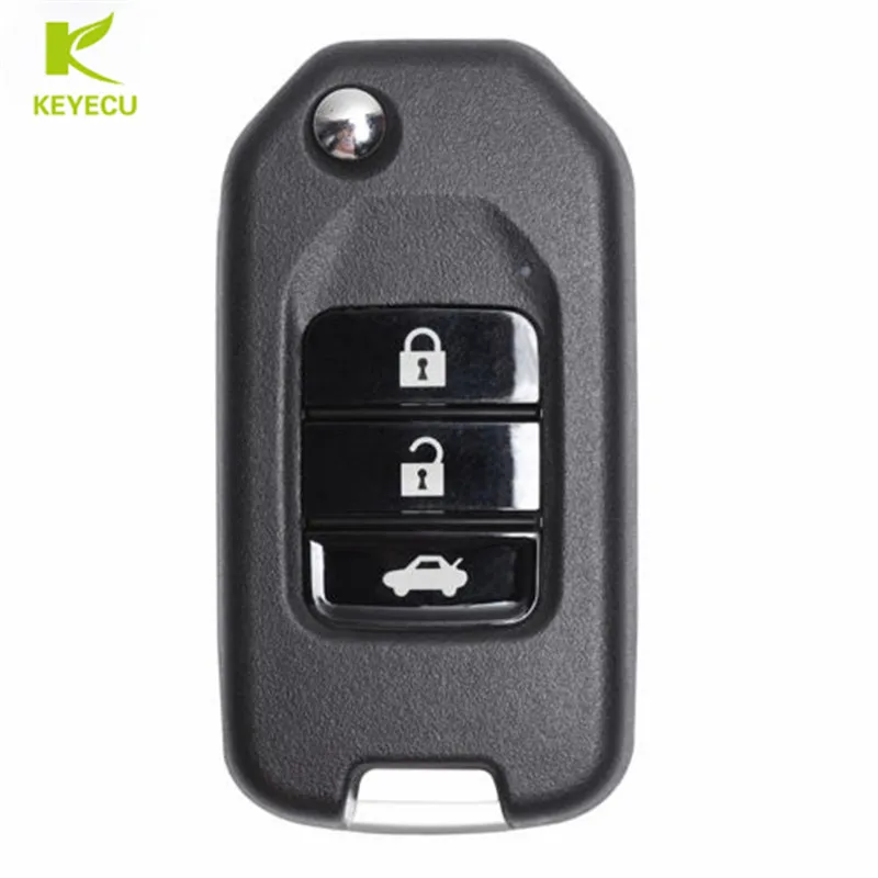 KEYECU Replacement Upgraded Foding Remote Key Fob 3B 433MHz ID47 for Honda Civic City B-RV Accord Crider 2013 2014 2015 2016