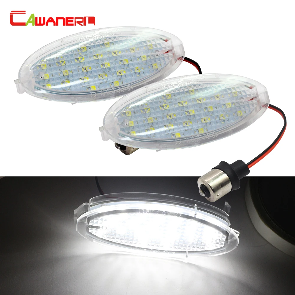 

Cawanerl For Opel Astra F Corsa B Vectra B Car Styling 24 SMD 3528 LED Number License Plate Light White 12V Accessories 2 Pieces