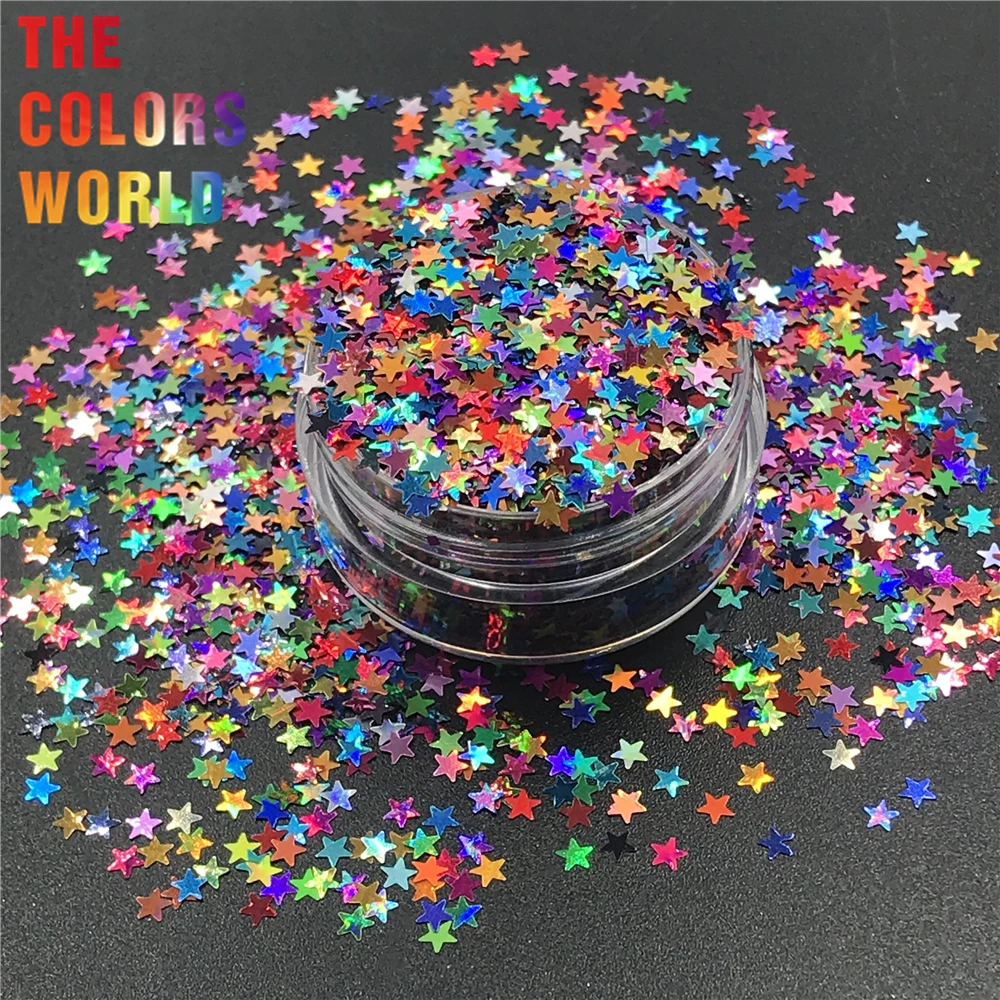 TCT-258 Mix Shape Holographic Laser Nails Glitter Nail Art Decoration Face Glitter Makeup Body Painting Gel Henna Handwork DIY