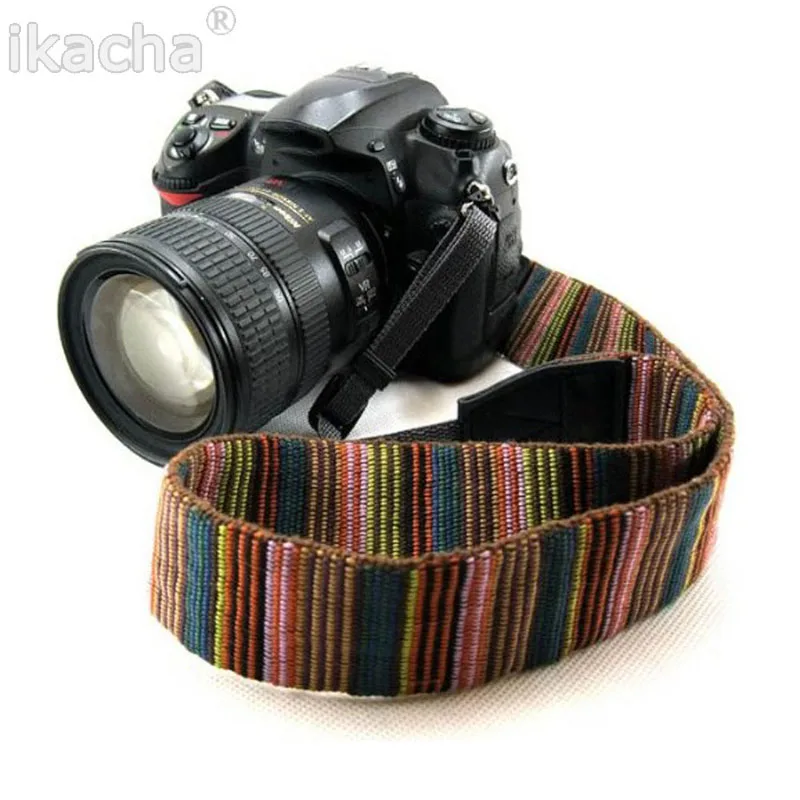 Vintage Style Stripes Neck Camera Straps Shoulder Belt Grip For DSLR For Nikon Canon Sony Pentax