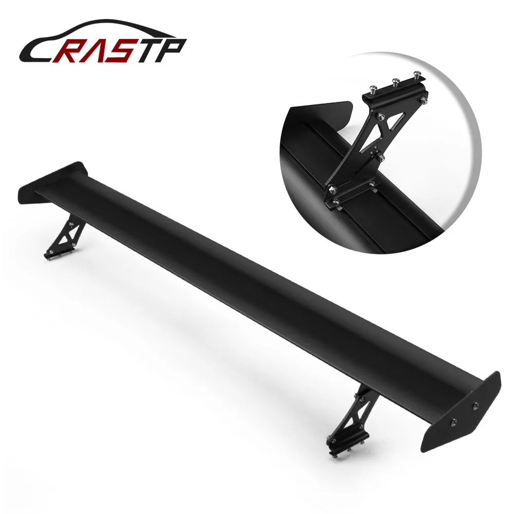 

RASTP-Universal 53.15'' Adjustable Car Spoiler Black Lightweight Aluminum Rear Car Sedan GT Wing Racing Spoiler RS-LTB158