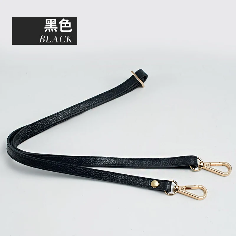 130cm Customized Long Adjustable Bag Strap Genuine Leather Handle Shoulder Bag Belt Band Gold Buckle for DIY Handbag Accessories