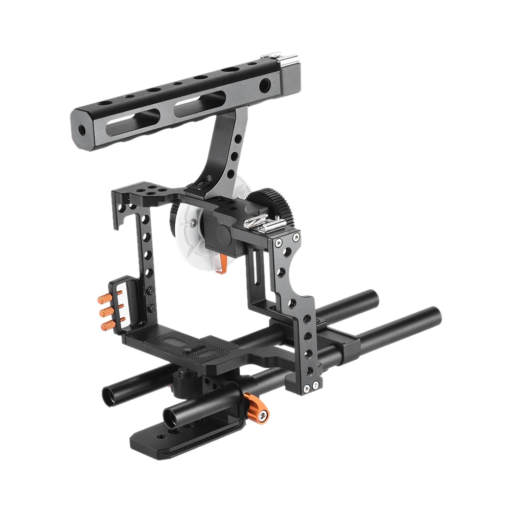 Andoer C500 Camera Camcorder Video Cage Rig Kit Matte Box+Follow Focus+Handle Grip for Sony A7IV/A7S/A7/A7R ILDC Camera