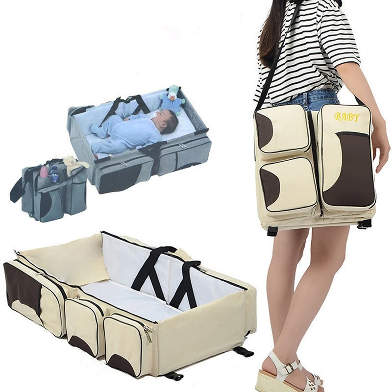 Baby Diaper Bag Backpack Newborn Travel Bed Cribs Waterproof Mummy Shoulder Maternity Bag Large Capacity Nappy Wet Bags for Mom