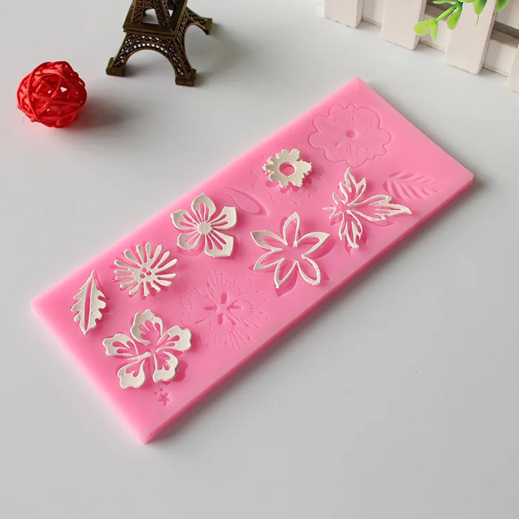 Flower Leaf Lace Mold Cake Mould Silicone Baking Tools Kitchen Accessories Decorations For Cakes Fondant D438