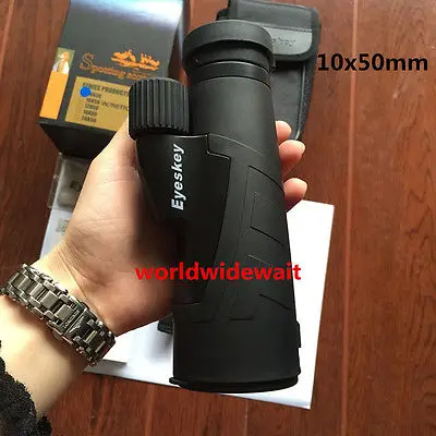 

New 10x50 Waterproof Monocular Spotting Scope Telescope with Adapter