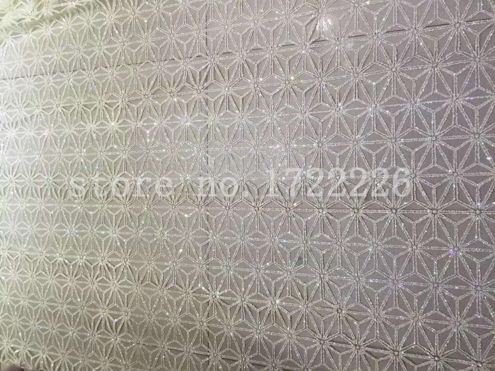 

aa0016 cream african elegant shining lovely sequin lace flower hand print for sawing/wedding dress/veil,send by dhl