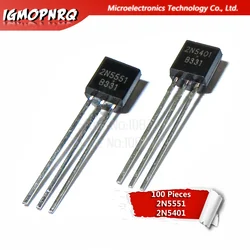 100 peças extra extra 5401 5551 5401 a-92 (50 peças * extra extra 5401 + 50 peças * extra 5551) transistores bipolar-bjt pnp gen pr amp