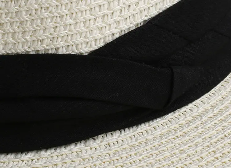 LNPBD-Sombrero de ala ancha para mujer, gorro de jazz con sombreado para el sol, gorra de playa, ala plana blanca, moda de verano