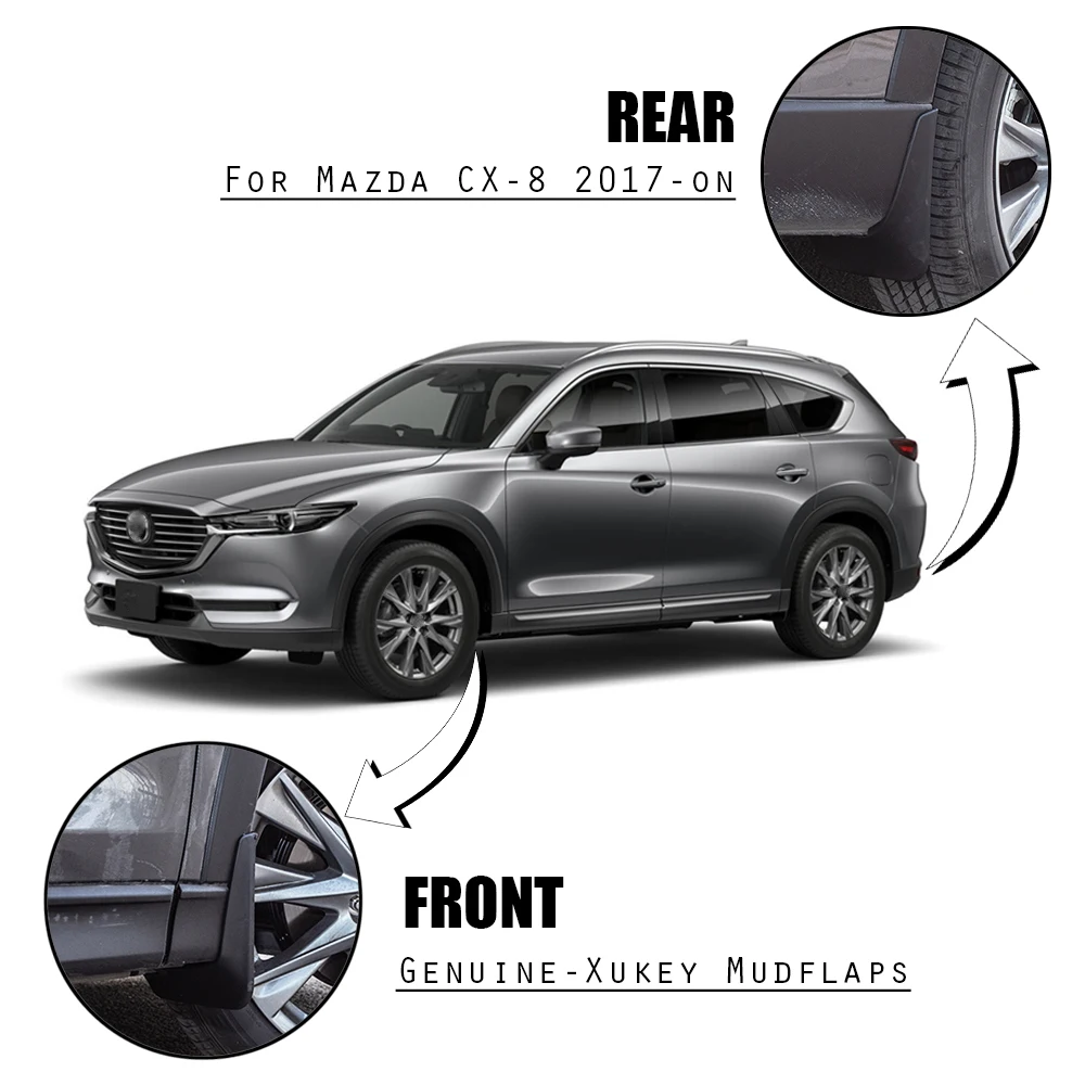 OE Styled Molded Car Mud Flaps For Mazda CX-8 CX 8 CX8 2017 -on KG Mudflaps Splash Guards Flap Mudguards Car Styling 2018 2019