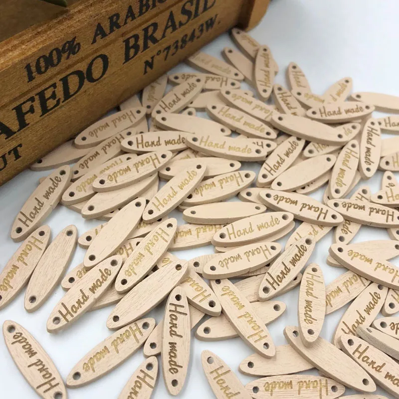 50 Pcs FAI DA TE In Legno Fatti A Mano Bottoni per Abbigliamento Di Natale Scrapbooking Accessori di Cucito di Legno Pulsante Scatta Scrabook WB542