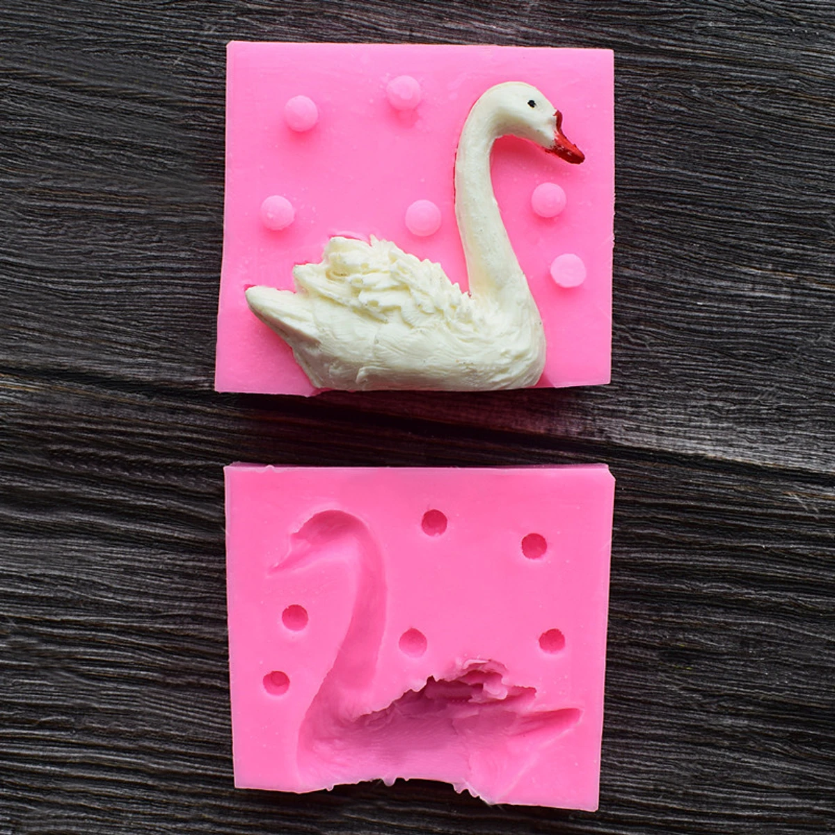 Aomily Beautiful 3D Swan Fondant Silicone Mold Candle Sugar Craft Tool Chocolate Cake Mould Kitchen DIY Baking Decorating Tools