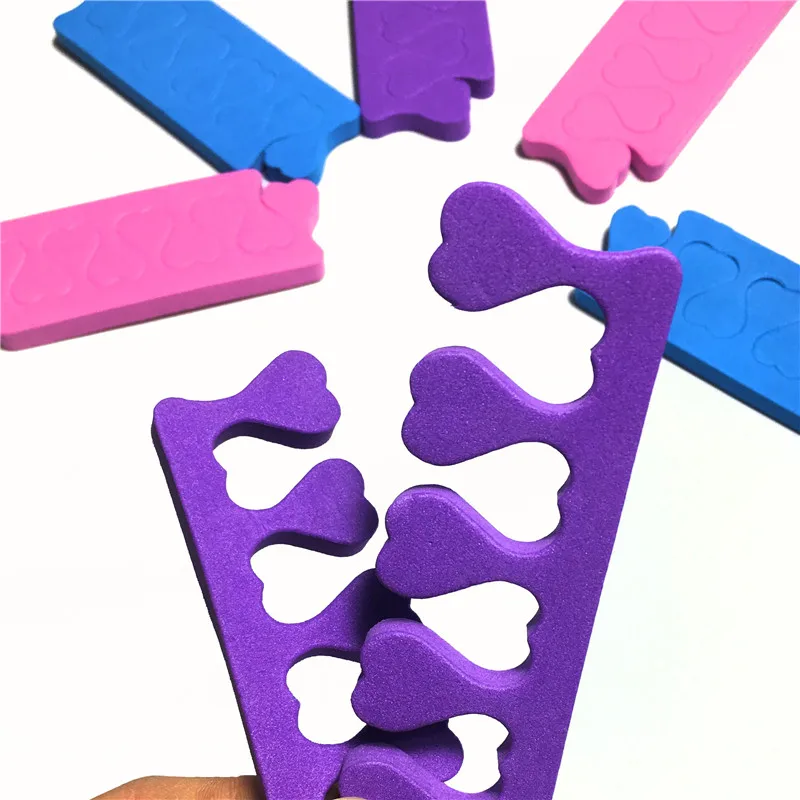 10pcs toe separator Soft Finger Toe Separators For Nail Art Tools Feet Care Manicure Pedicure Flexible Gel Polish Coating